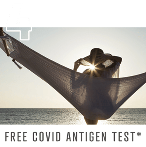 Woman in hammock carefree after Free covid antigen test Woman in hammock carefree after Free covid antigen test